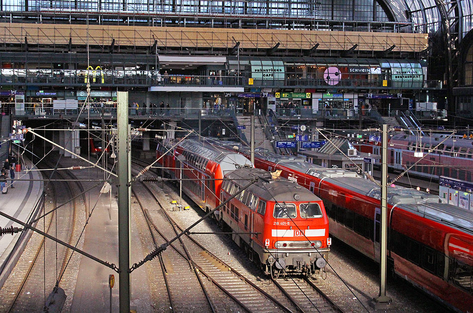 Die Baureihe 218 im Hamburger Hauptbahnhof