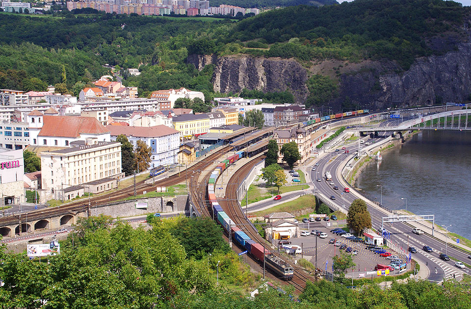 Ein CD G&uuml;terzug in Usti nad Labem