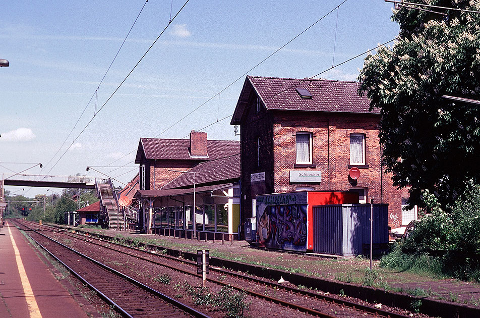 Der Bahnhof Horneburg an der Unterelbebahn vor dem Umbau f&uuml;r die S-Bahn