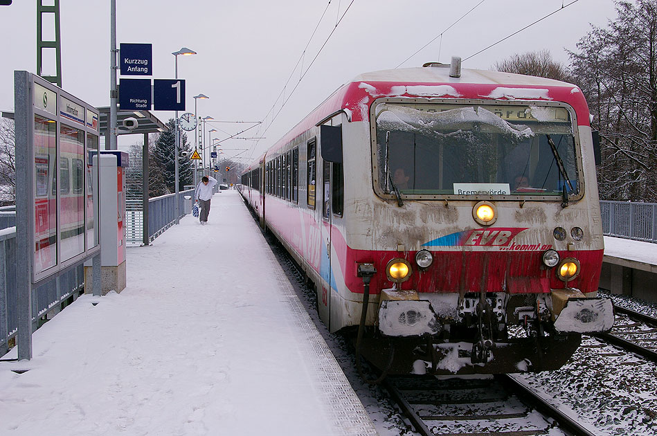 EVB Triebwagen im Ersatz f&uuml;r die Hamburger S-Bahn