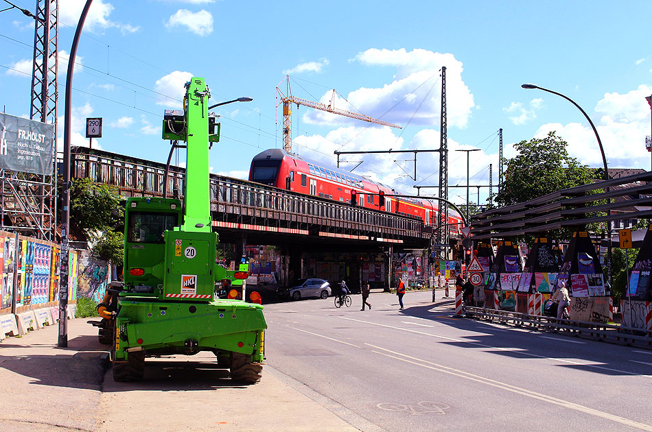 Die Sternbr&uuml;cke in Hamburg an der Verbindungsbahn
