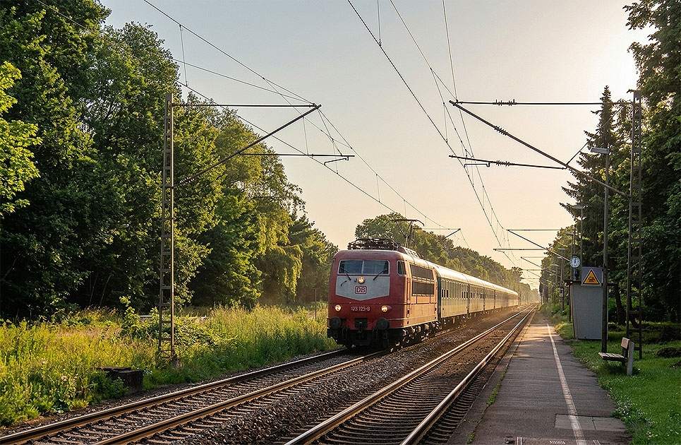 Die DB Baureihe 103 im Bahnhof Prisdorf