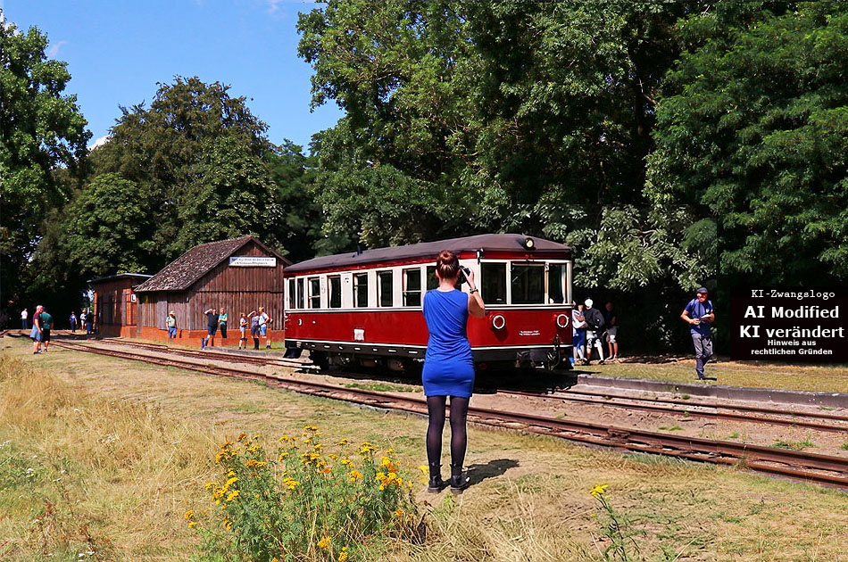 Der DEV T42 im Bahnhof Heiligenberg