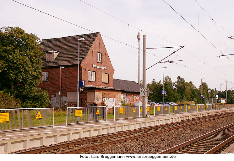 Das Bahnhofsgebäude von Schwanheide