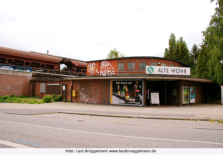 Das Bahnhofsgebäude Alte Wöhr der Hamburger S-Bahn