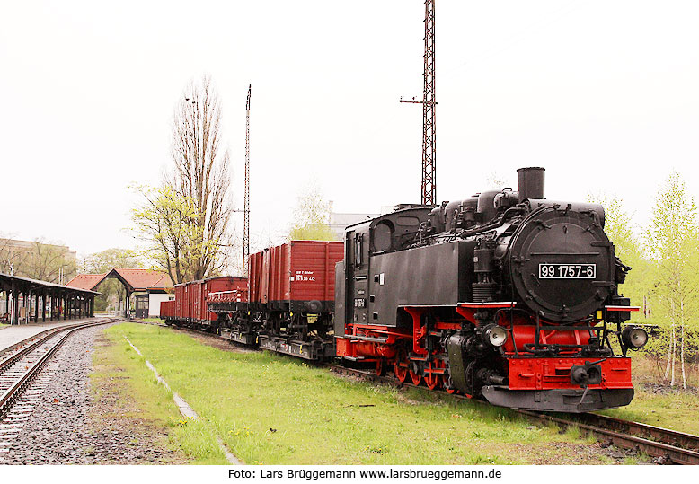 Eine Schmalspurdampflok der Baureihe in Zittau