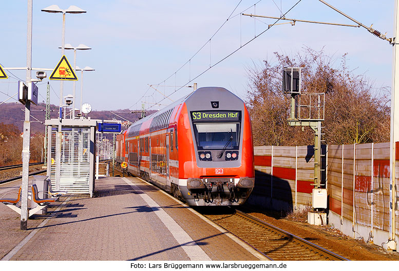 Der Bahnhof Freital-Deuben - Ein Halt der S-Bahn Dresden - LInie S3 Dresden Hbf - Tharandt