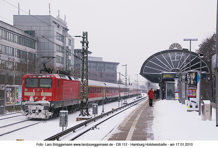 DB Baureihe 112 am Bahnhof Hamburg Holstenstraße