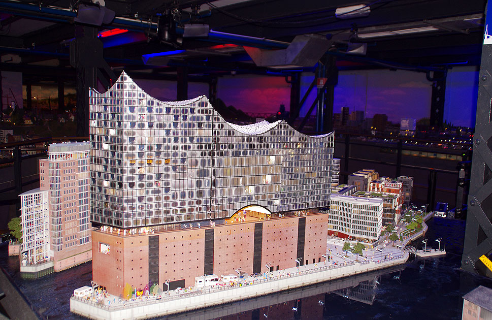 Die Elbphilharmonie im Modell im Miniatur Wunderland