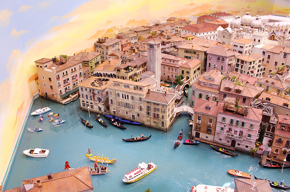 Der Venedig-Abschnitt im Miniatur Wunderland in Hamburg