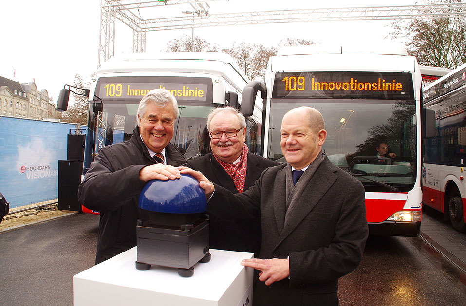 Frank Horch, Günter Elste und Olaf Scholz