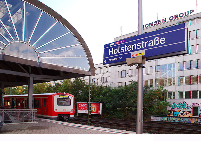 Der Bahnhof Hamburg Holstenstraße der S-Bahn Hamburg