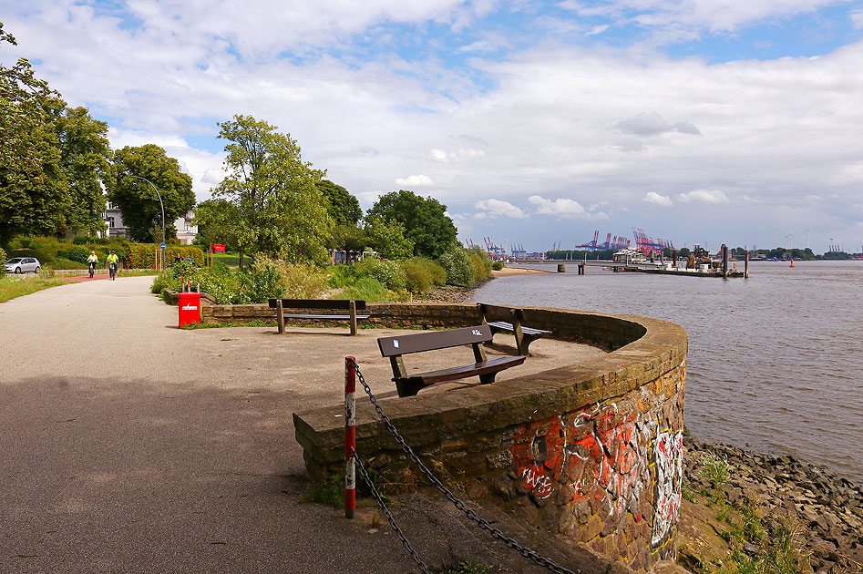 Der Elbwanderweg in Hamburg-Nienstedten bei Teufelsbrück