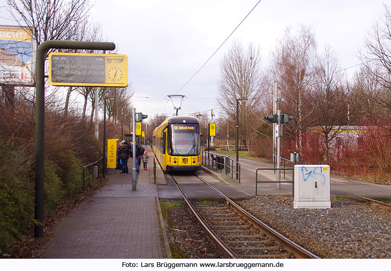 Haltestelle Prohlis von der Straßenbahn in Dresden