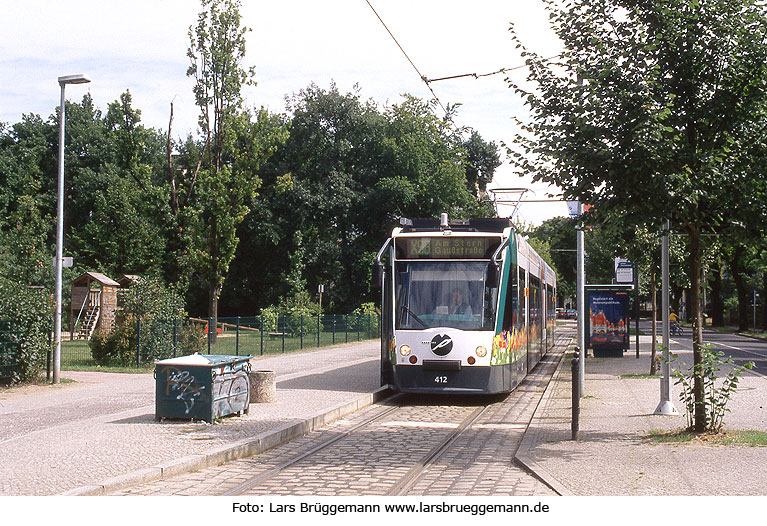 Die Straßenbahn in Potsdam - ein Combino von Stadler
