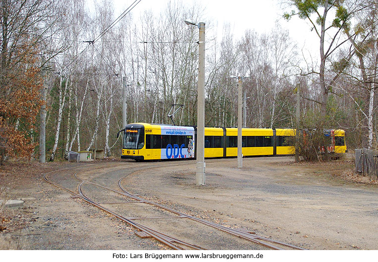 Straßenbahn Dresden Gleisschleife Diebsteig