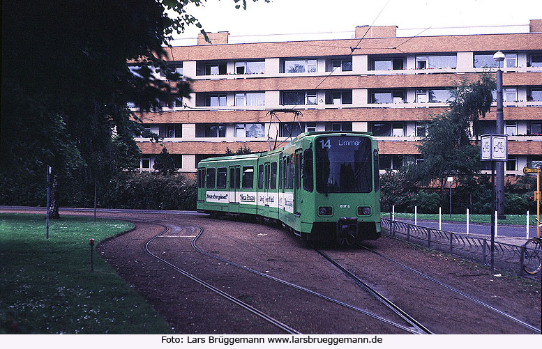 Die Stadtbahn in Hannover in der Kehre Limmer