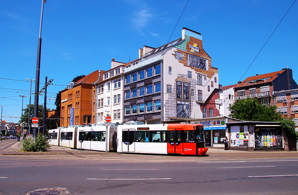 Die Haltestelle Am Dobben der Straßenbahn in Bremen