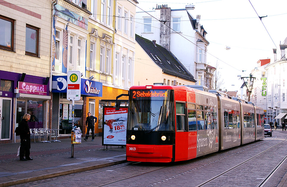 die Haltestelle Sielwall der Straßenbahn in Bremen