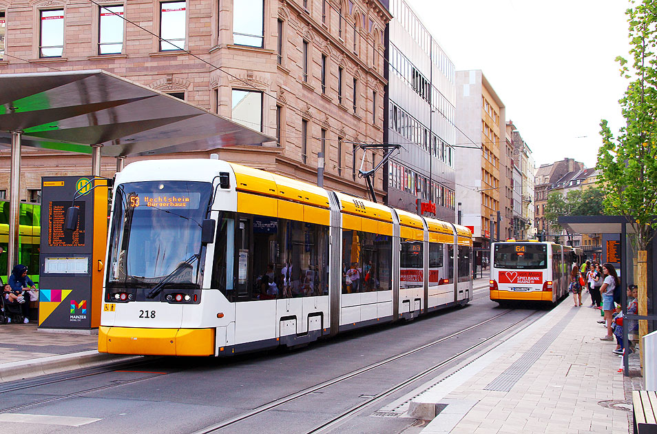 Die Straßenahn in Mainz