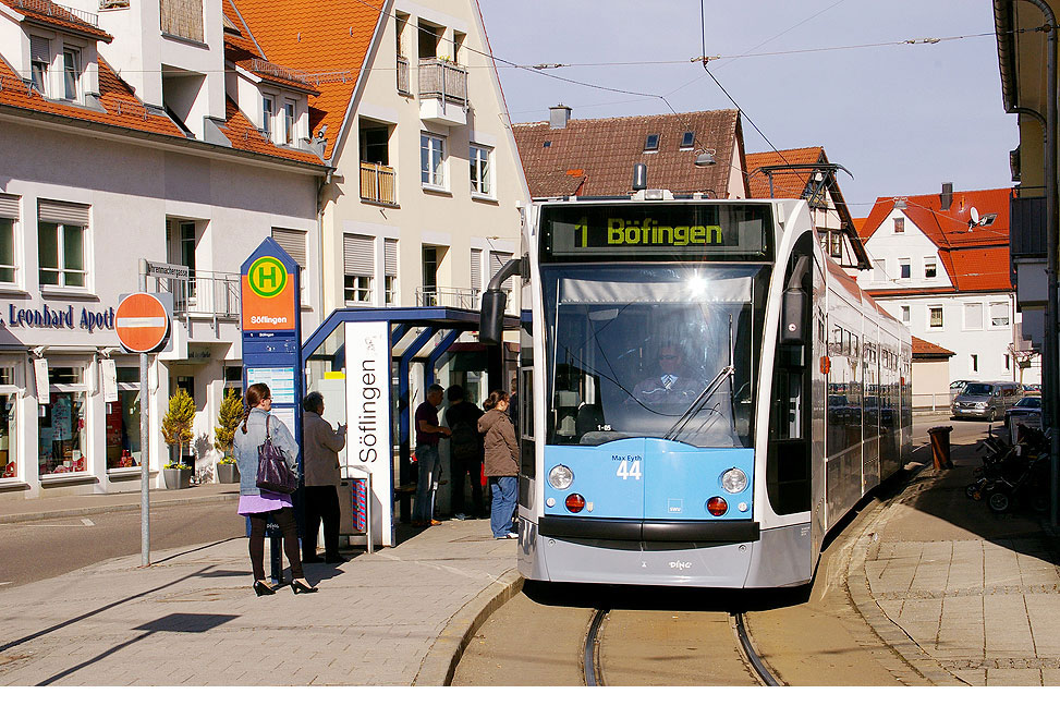 Straßenbahn Ulm - Haltestelle Söflingen - Combino