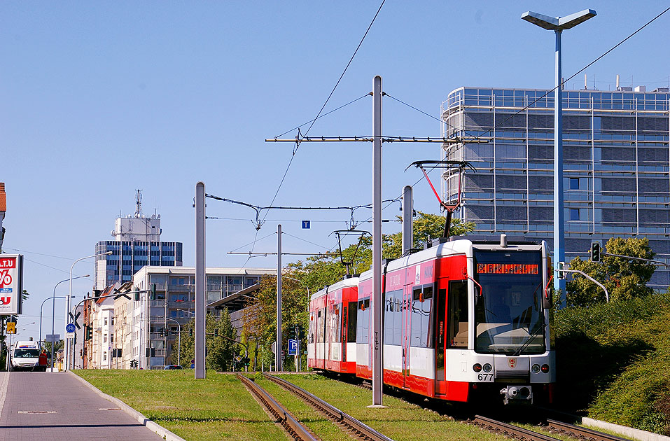 Mit Elektromobilät durch Halle: Die Straßenbahn in Halle