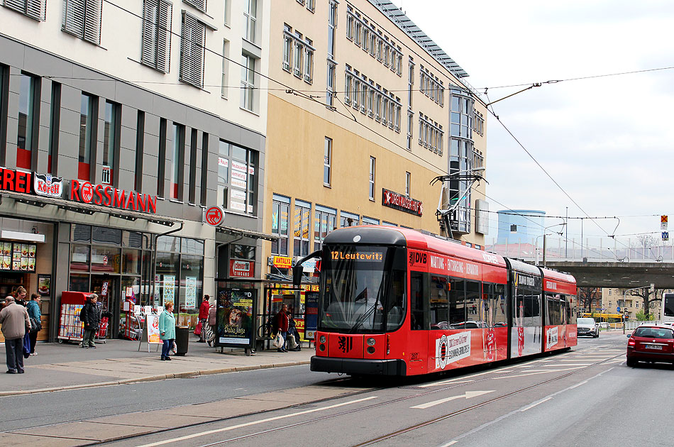 Haltestelle Tharandter Straße der Straßenbahn in Dresden