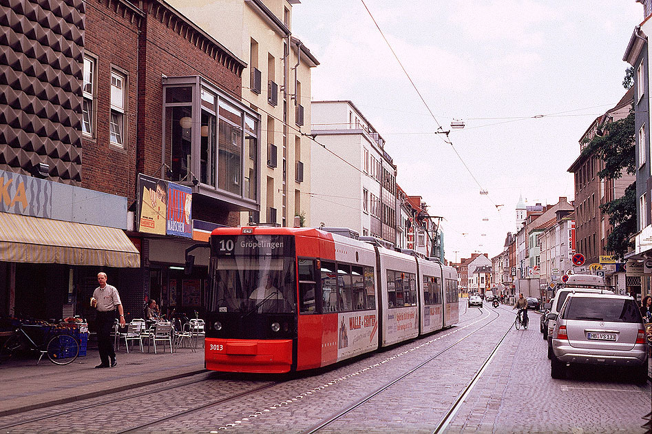 Die Haltestelle Brunnenstraße der Straßenbahn in Bremen