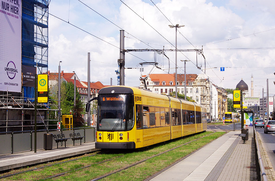 Straßenbahn Dresden Haltestelle Schäferstraße - heute Koreanischer Platz