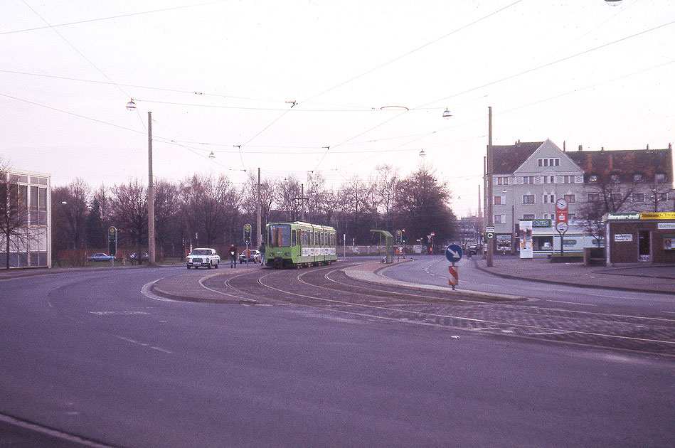 Die Haltestelle Wunstorfer Straße in Hannover von der Üstra