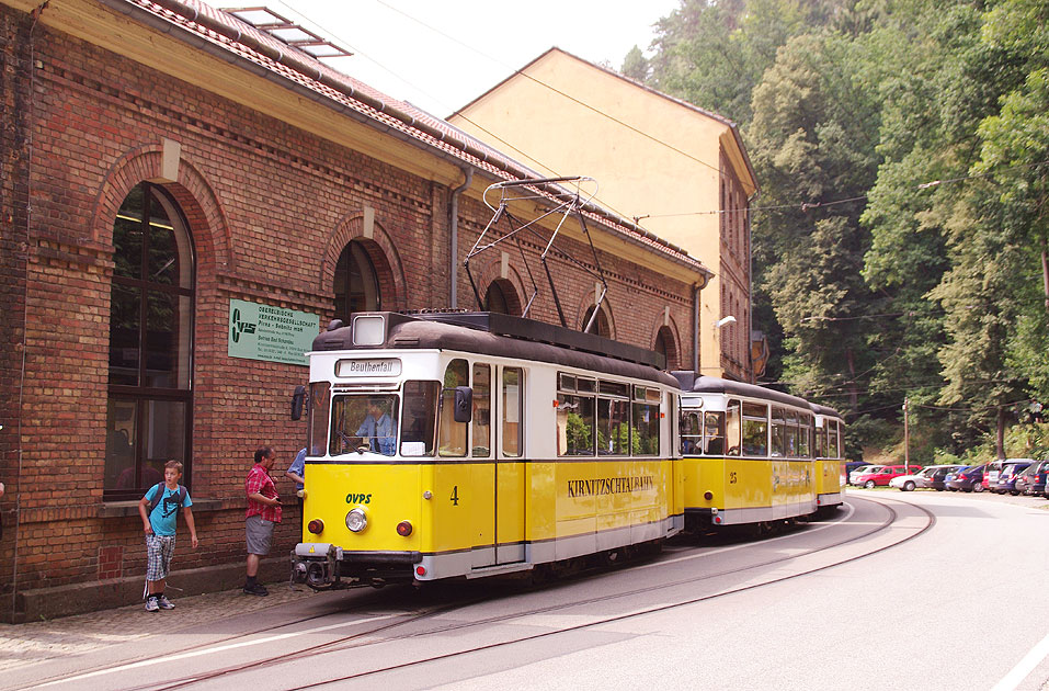 Die Kirnitzschtalbahn in Sachsen - das Depot der Kirnitzschtalbahn