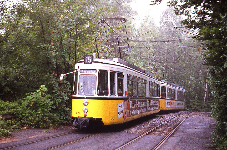 Die Stuttgarter Straßenbahn - SSB 478 - Haltestelle Ruhbank