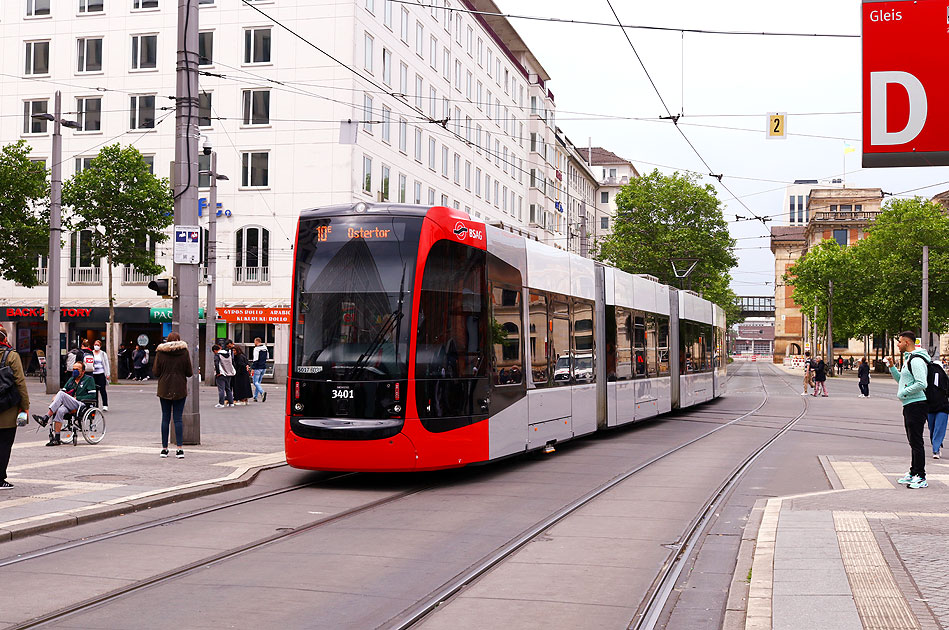 Die Straßenbahn in Bremen ein Nordlicht - der Wagen 3401