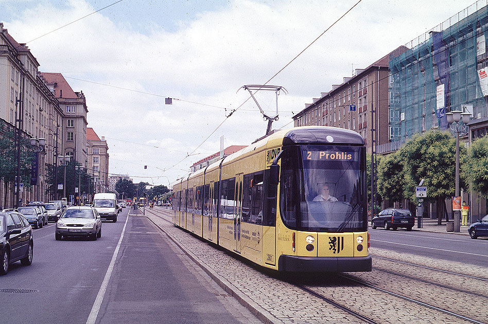 Dresden Straßenbahn in der Wilsdruffer Straße