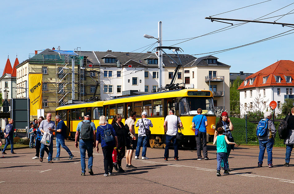 Tatra Straßenbahn in Dresden im Betriebshof Trachenberge