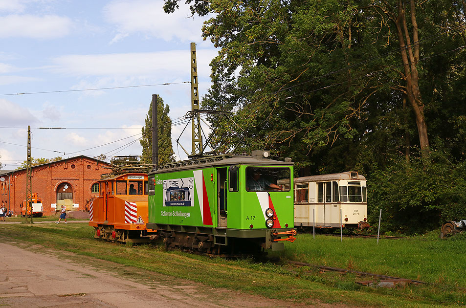 Der Üstra Arbeitswagen 808 im Straßenbahn-Museum Wehmingen bei Hannover
