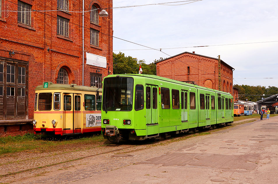 Der Üstra 6129 im Straßenbahnmuseum Wehmingen