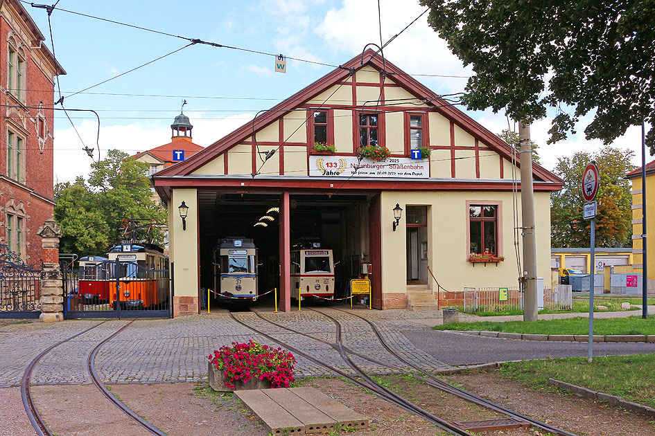 Der Betriebshof der Naumburger Straßenbahn