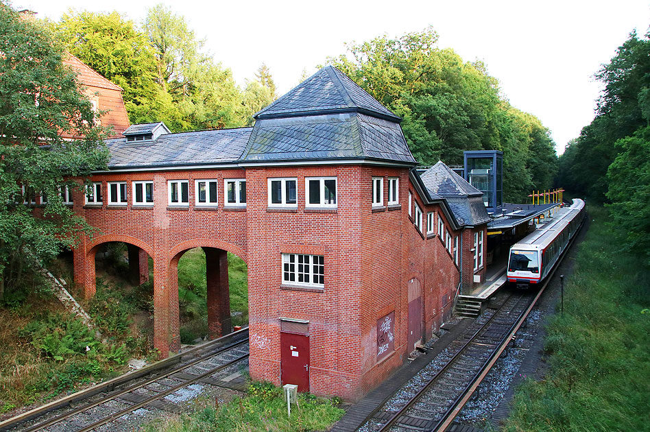 Die U-Bahn Haltestelle Buckhorn der Hamburger U-Bahn