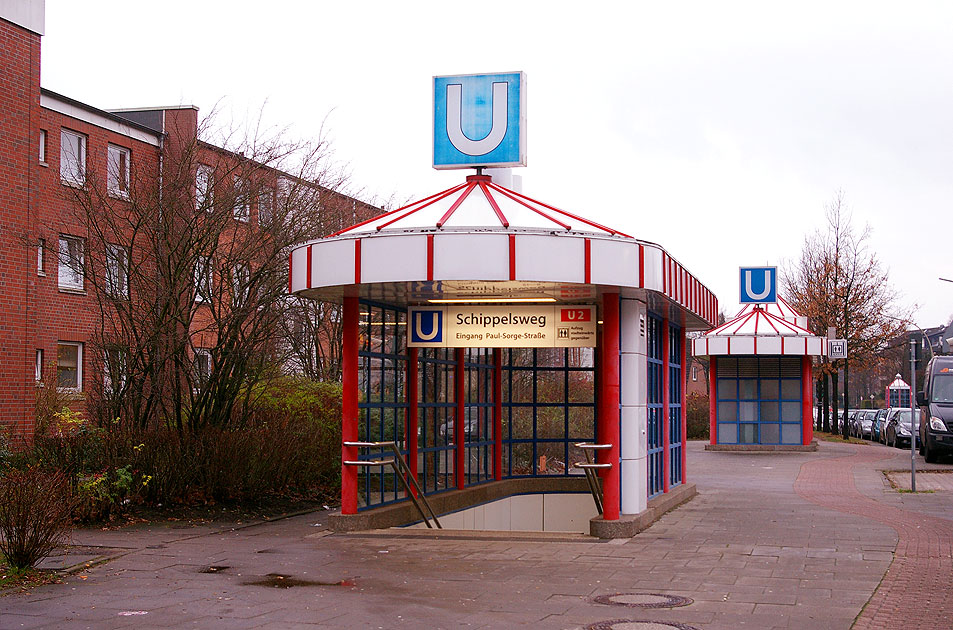 Der Bahnhof Schippelsweg der Hamburger Hochbahn in Niendorf