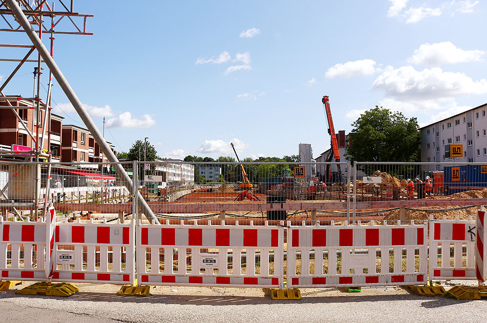 Die U-Bahn-Haltestelle Horner Geest im Bau