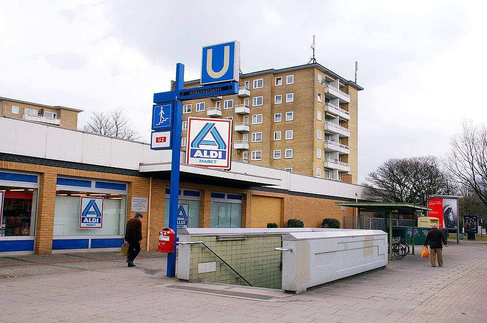 Haltestelle Merkenstraße - Hamburger U-Bahn - Hamburger Hochbahn