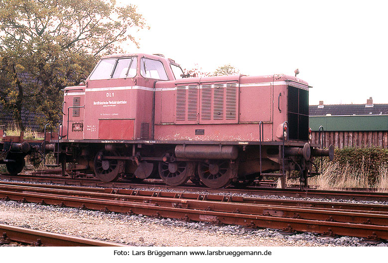 Die NVAG DL 1 in Niebüll eine MaK Lok