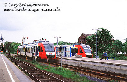 Bahnhof Heide mit der Schleswig-Holstein-Bahn