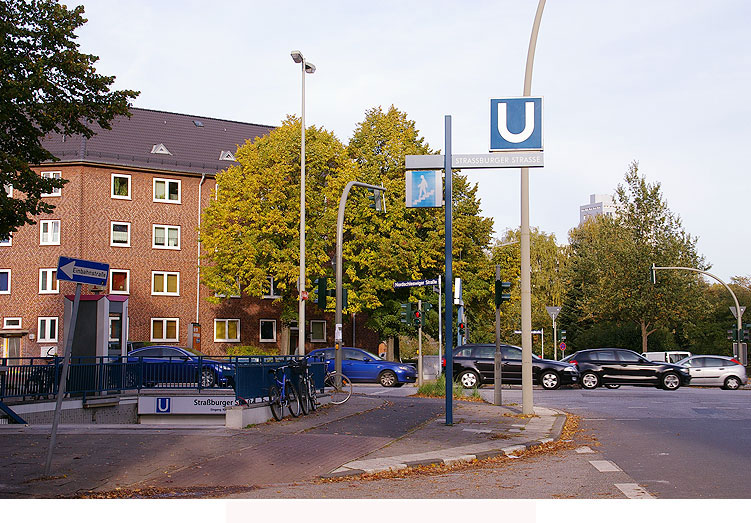 Der Bahnhof Straßburger Straße der Hamburger U-Bahn