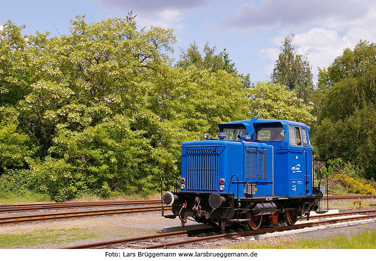 Die CFL Cargo Lok 01 in Uetersen - kurz vor ihrer Abfahrt zur Museumsbahn an den Schönberger Strand