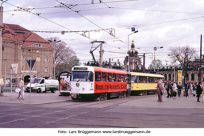 Dresden Haltestelle Postplatz Tatra Straßenbahn