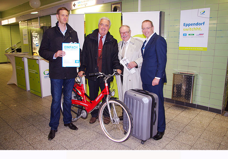 Die Eröffnung der Switchh-Ausleihstation an der U-Bahn-Haltestelle Kellinghusenstraße