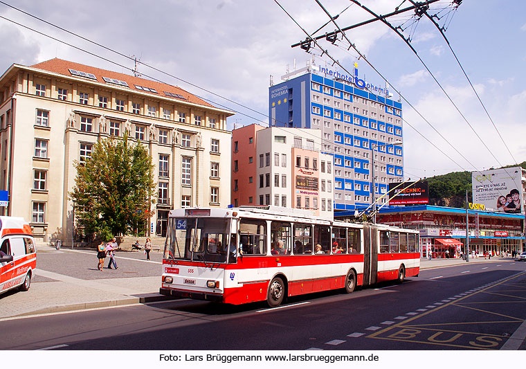 Moderne Elektromobilität: Der Obus in Usti nad Labem - Aussig in Tschechien vormals Böhmen