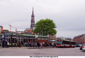 Bushaltestelle Auf dem Sande in der Speicherstadt in Hamburg